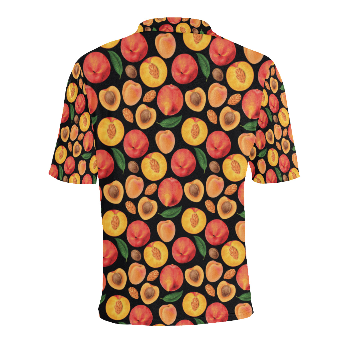 Peach Pattern Print Design A02 Men Polo Shirt