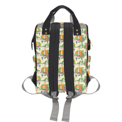 Conures Pattern Print Design 02 Diaper Bag Backpack