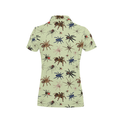 Tarantula Pattern Print Design 02 Women's Polo Shirt