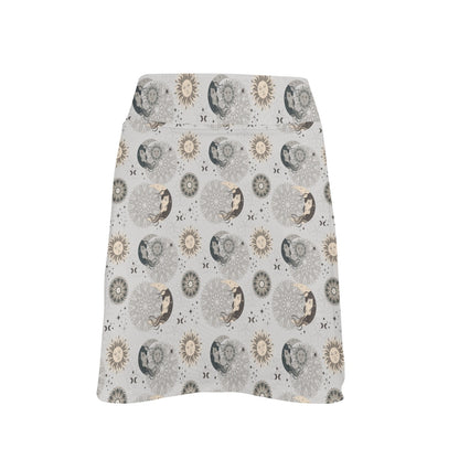 Sun Moon Print Design LKS302 17" Golf & Pickleball Skort with Pockets
