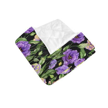 Lisianthus Pattern Print Design LT02 Premium Quilt