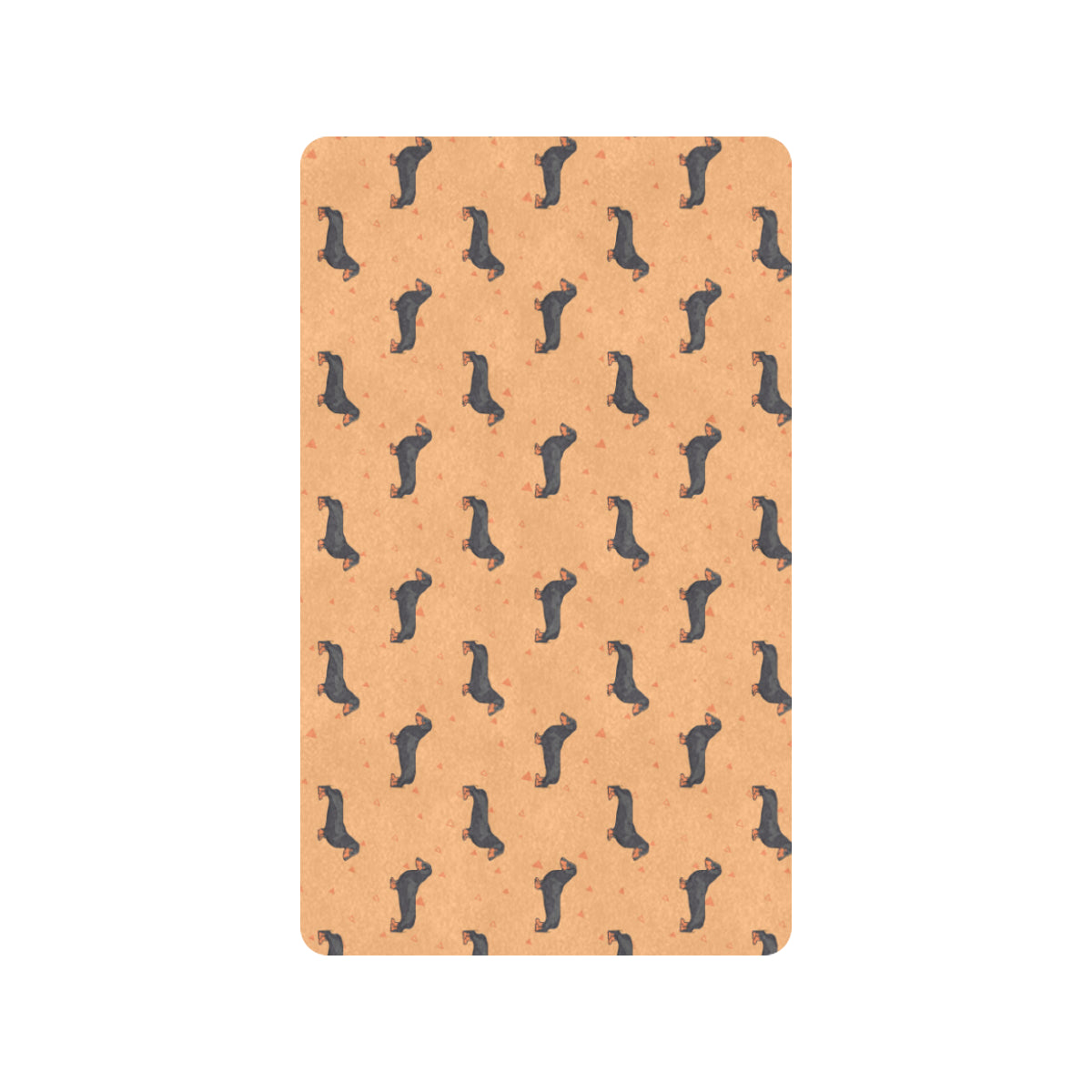 Dachshund Draw Print Pattern Rubber Doormat