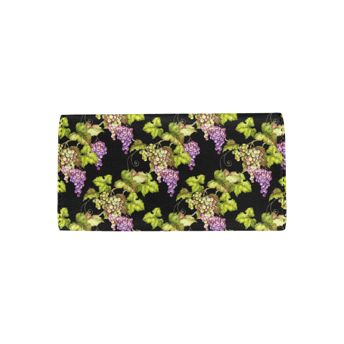 Grape Pattern Print Design GP04 Women's Trifold Wallet