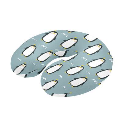 Penguin Pattern Print Design A02 U-Shaped Travel Neck Pillow