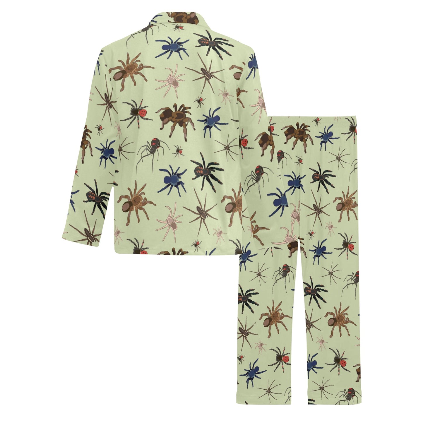 Tarantula Pattern Print Design 02 Men's Long Pajama Set