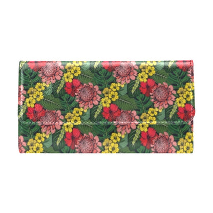 Summer Floral Print Design LKS305 Women's Trifold Wallet