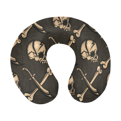 Pirate Pattern Print Design A03 U-Shaped Travel Neck Pillow