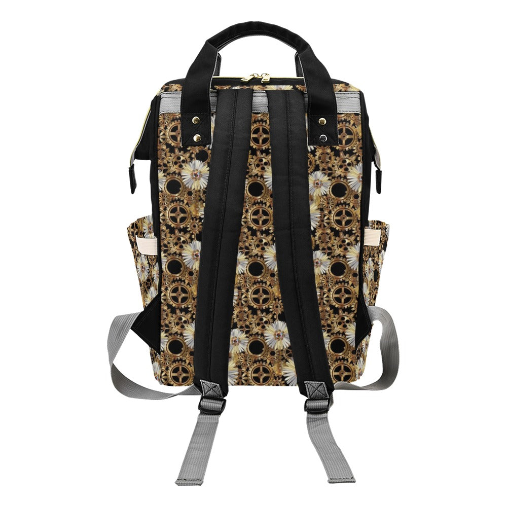 Steampunk Print Design LKS305 Diaper Bag Backpack