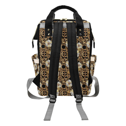 Steampunk Print Design LKS305 Diaper Bag Backpack