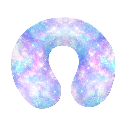 Galaxy Stardust Pastel Color Print U-Shaped Travel Neck Pillow