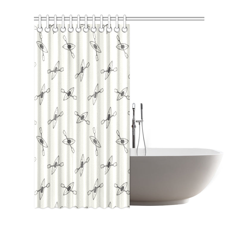 Kayak Pattern Print Design 01 Shower Curtain