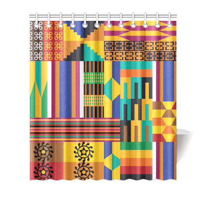 Kente Pattern Print Design 03 Shower Curtain