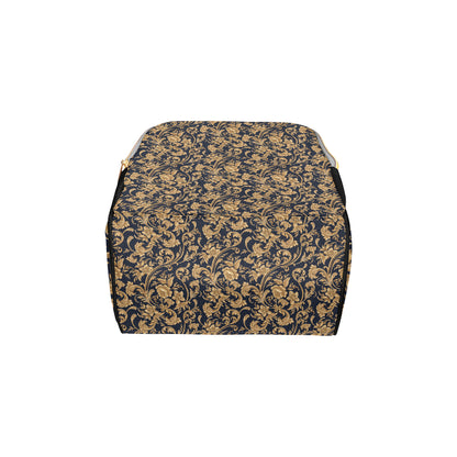 Baroque Golden Pattern Print Design 03 Diaper Bag Backpack