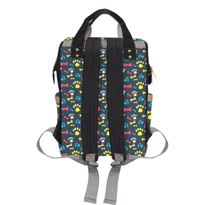 Paw Design Print Diaper Bag Backpack