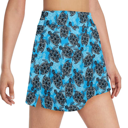 Tribal Pattern Print Design LKS307 17" Golf & Pickleball Skort with Pockets