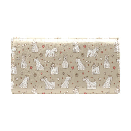 Scottish Terriers Print Design LKS3017 Women's Trifold Wallet