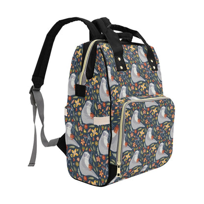 Sloth Print Design LKS303 Diaper Bag Backpack