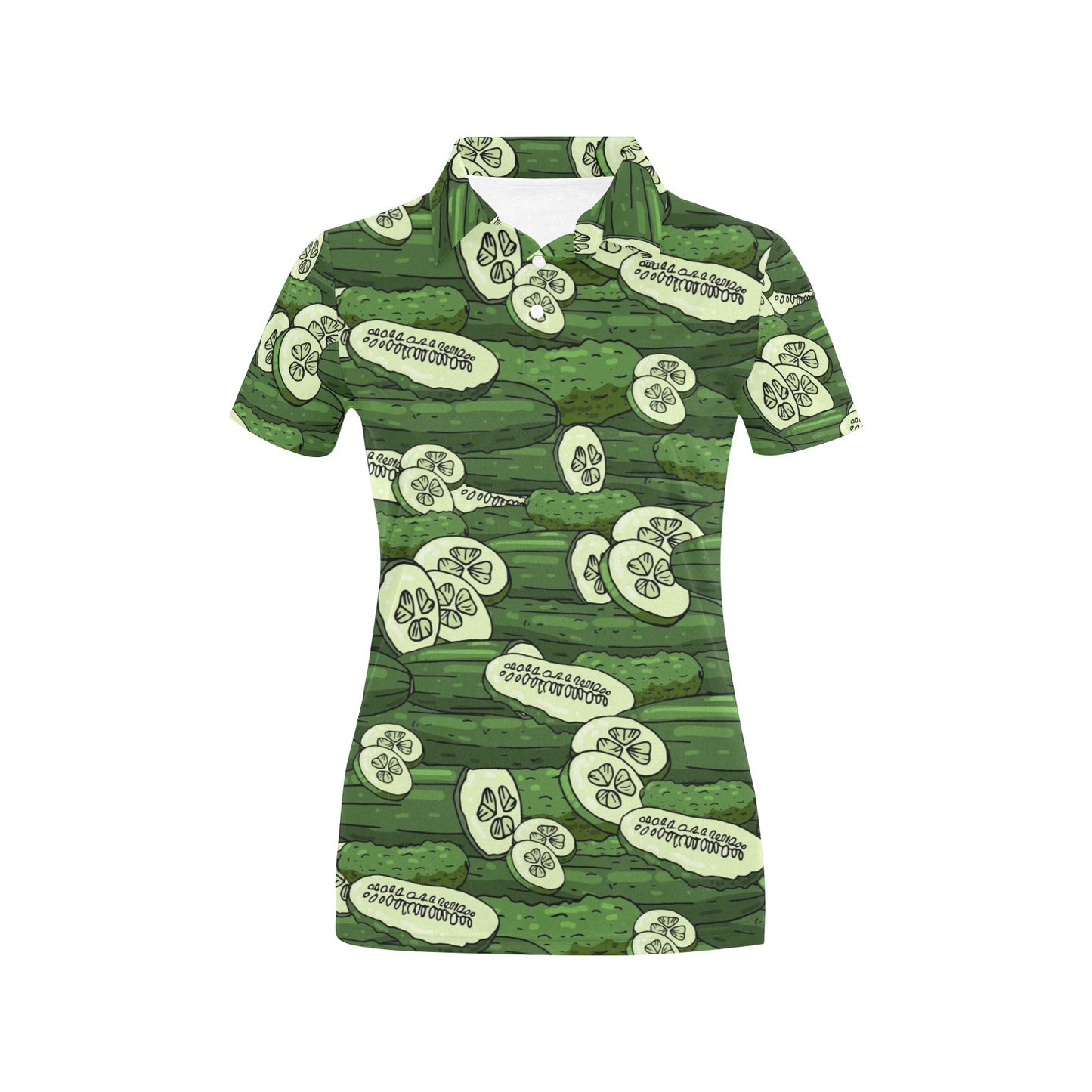 Cucumber Pattern Print Design CC01 Women's Polo Shirt