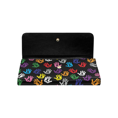 Cancer Awareness Pattern Print Design 04 Women's Trifold Wallet