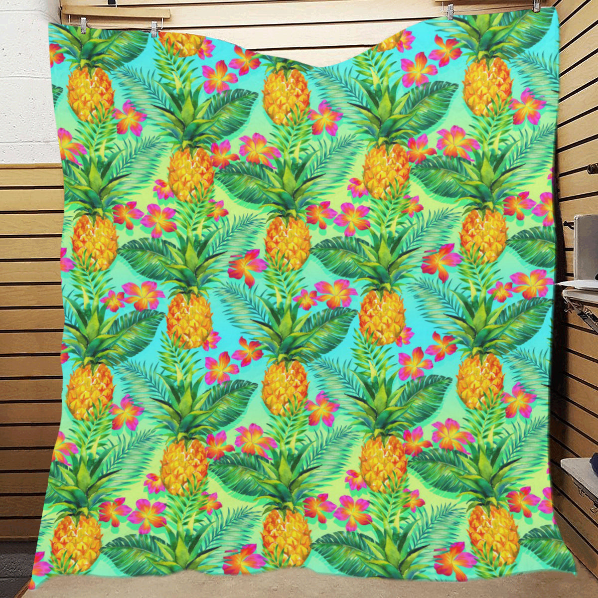 Pineapple Pattern Print Design PP010 Premium Quilt