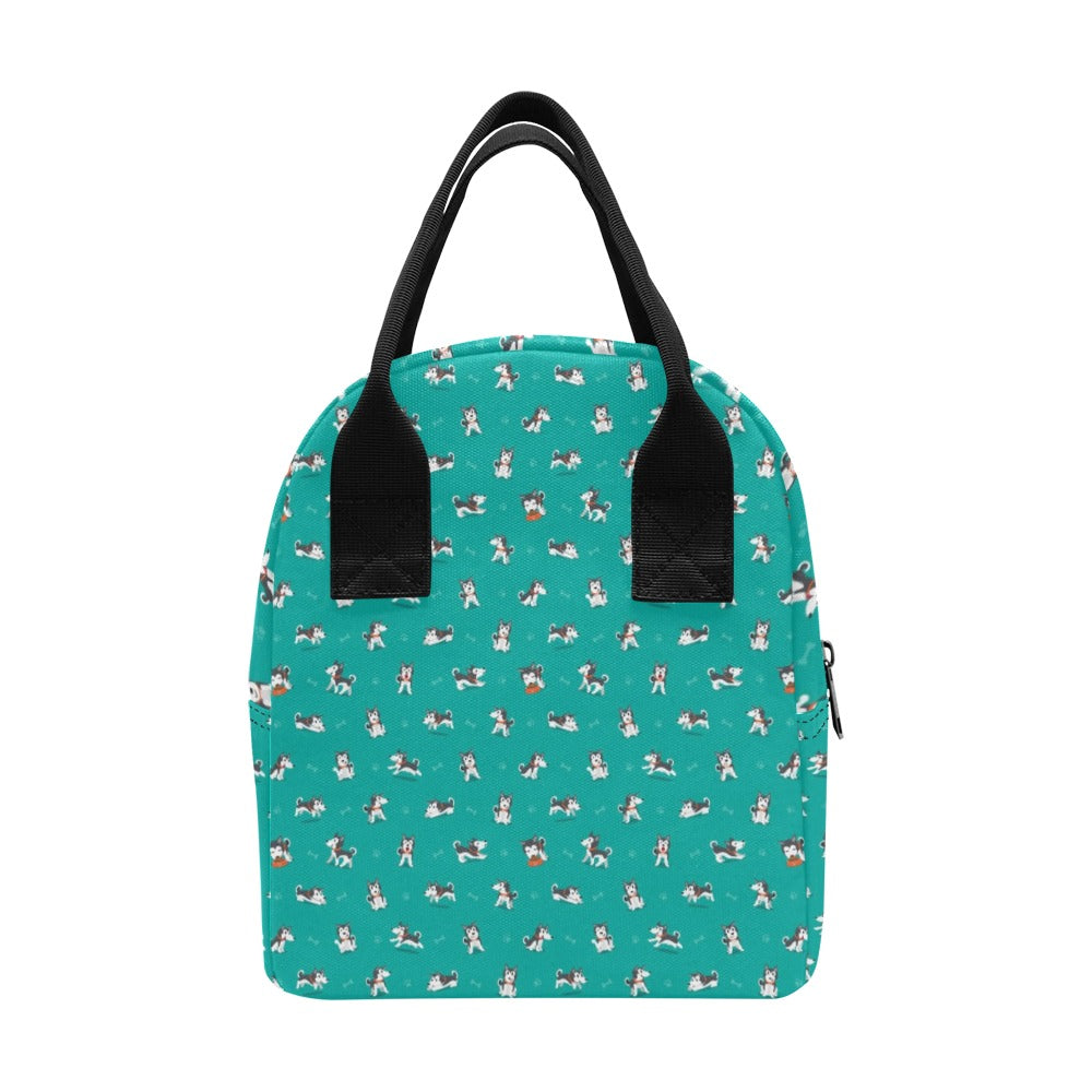 Siberian Huskies Print Design LKS303 Insulated Lunch Bag