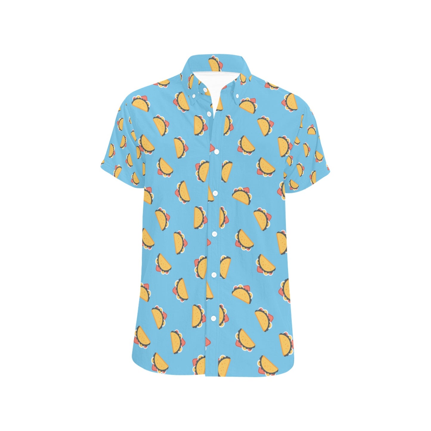 Taco Print Design LKS301 Men Short Sleeve Button Up Shirt