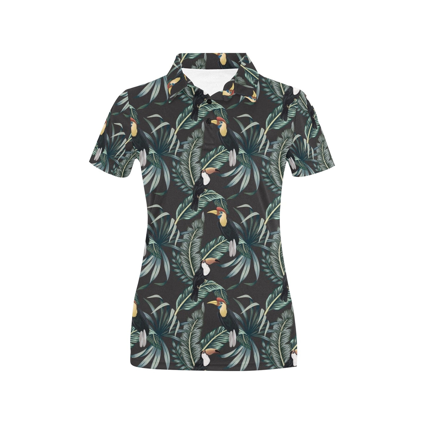 Rainforest Pattern Print Design RF06 Women's Polo Shirt