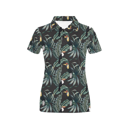 Rainforest Pattern Print Design RF06 Women's Polo Shirt