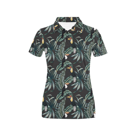 Rainforest Pattern Print Design RF06 Women's Polo Shirt