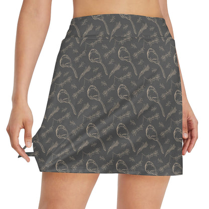 Steak Print Design LKS302 17" Golf & Pickleball Skort with Pockets
