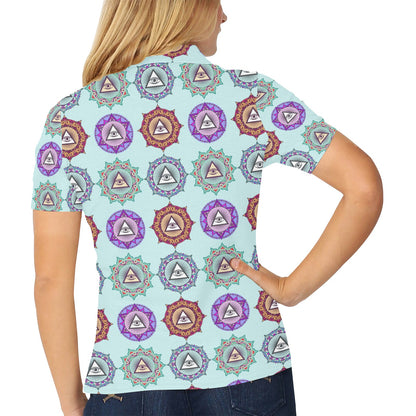 Third Eye Print Design LKS302 Women's Polo Shirt