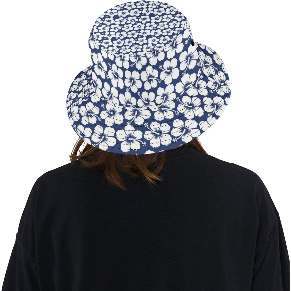 Hibiscus Pattern Print Design HB013 Unisex Bucket Hat