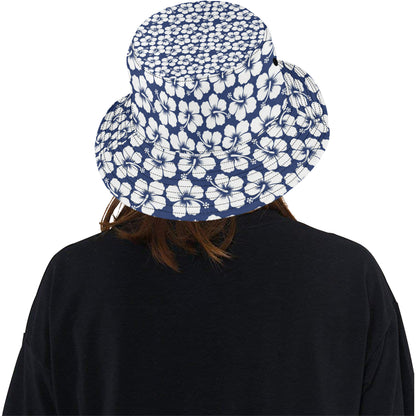 Hibiscus Pattern Print Design HB013 Unisex Bucket Hat