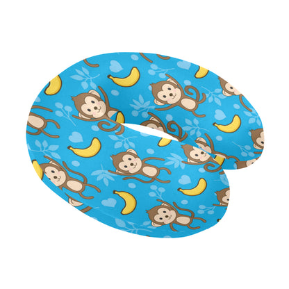 Monkey Pattern Print Design 05 U-Shaped Travel Neck Pillow