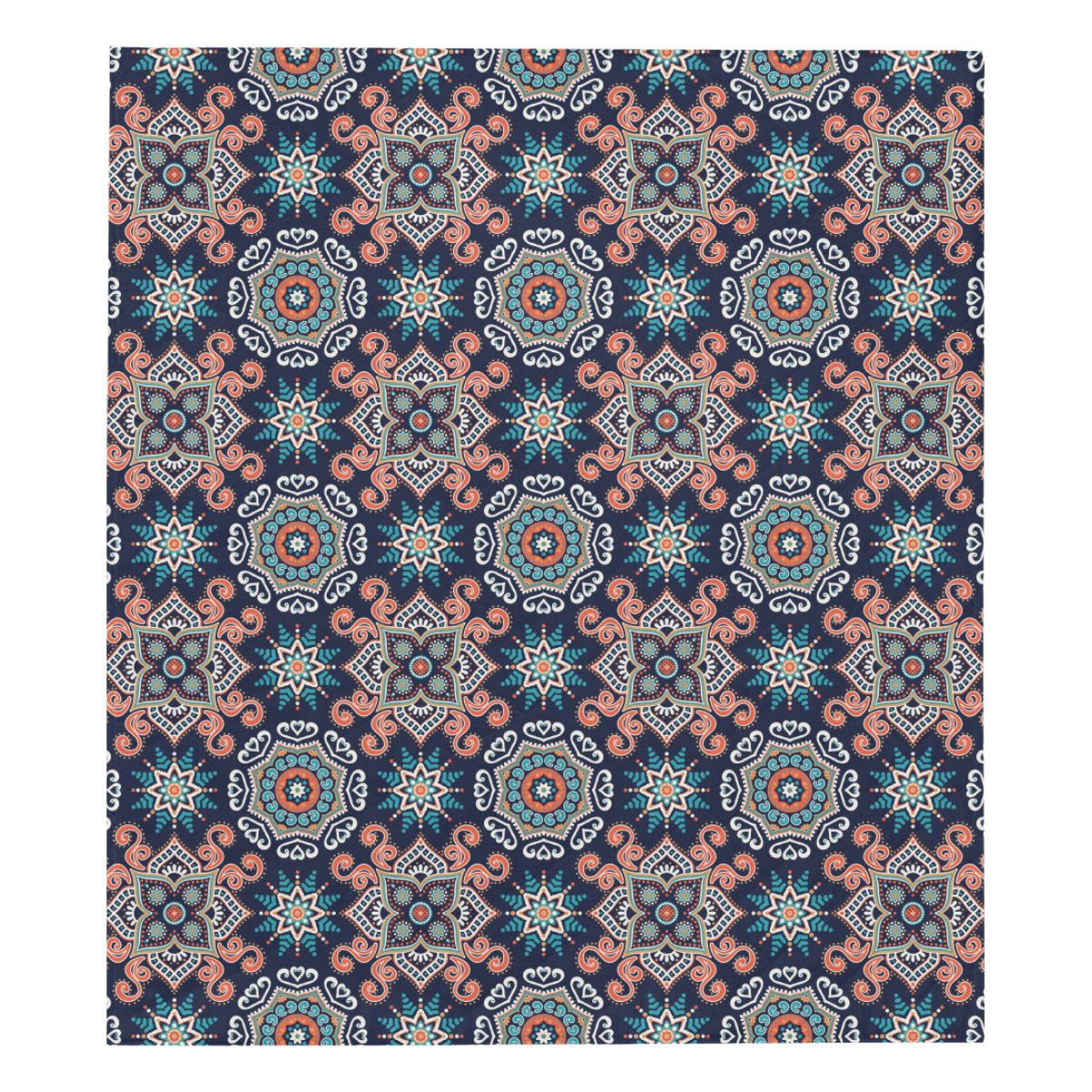 Bohemian Pattern Print Design 02 Premium Quilt