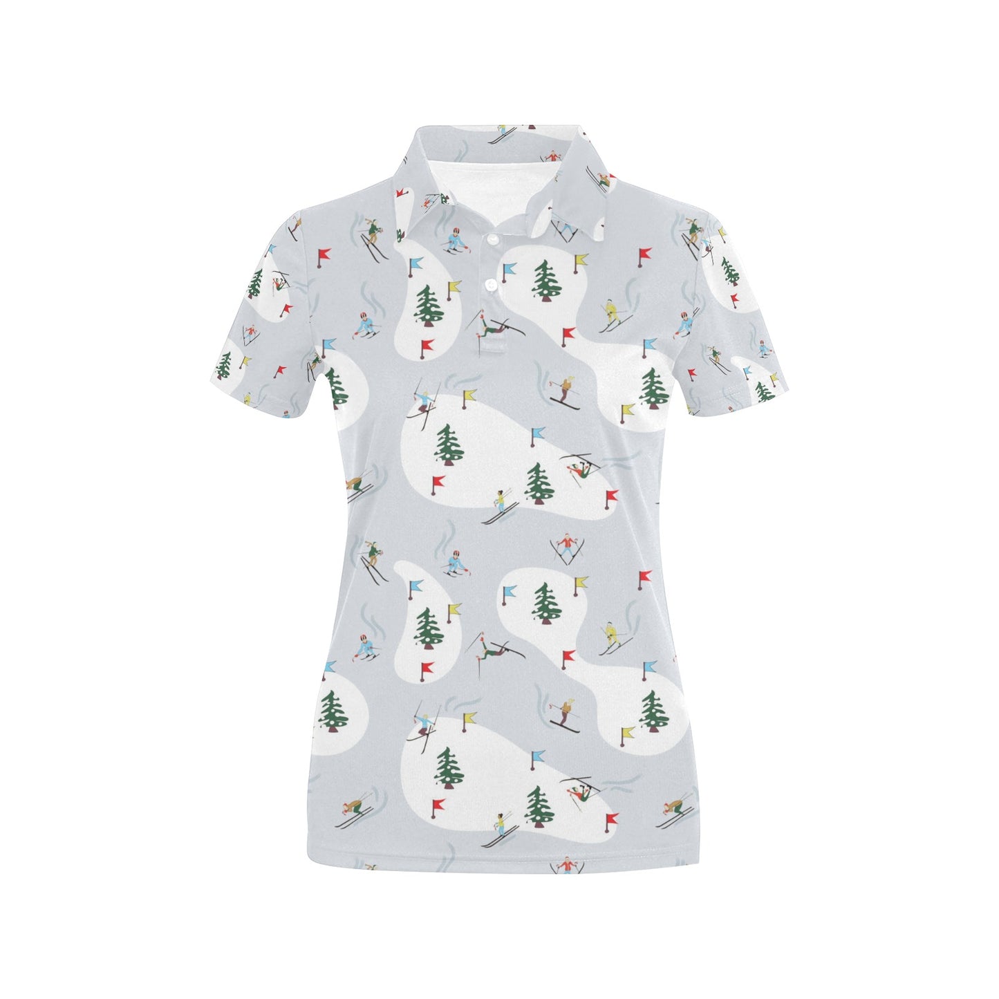 Ski Print Design LKS305 Women's Polo Shirt