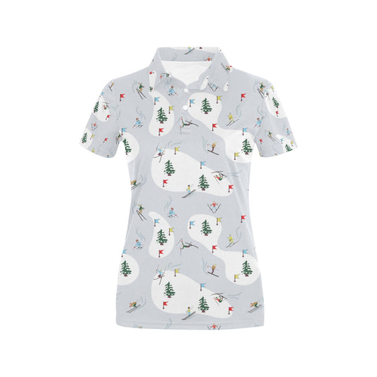 Ski Print Design LKS305 Women's Polo Shirt