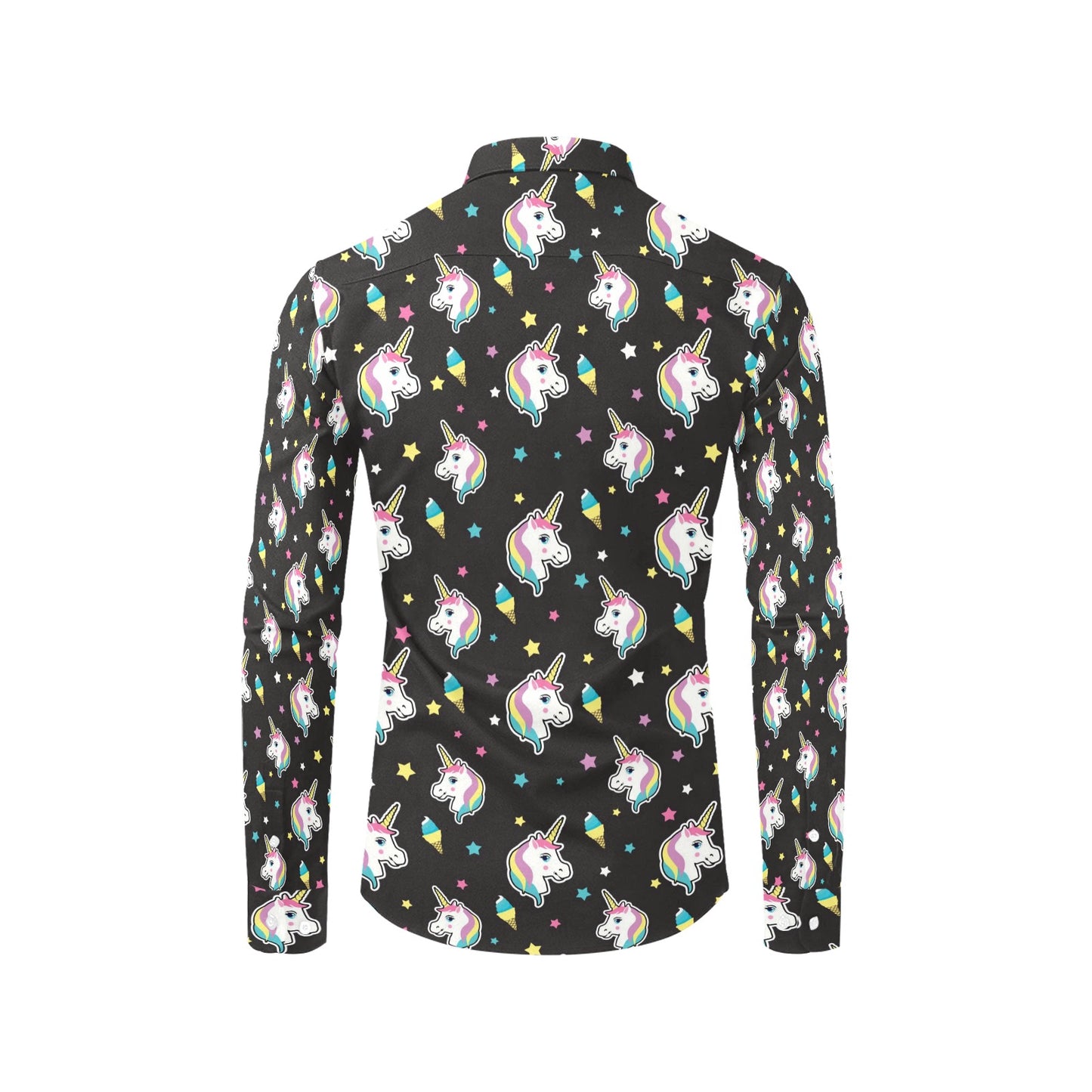 Unicorn Print Design LKS302 Men's Long Sleeve Dress Shirt