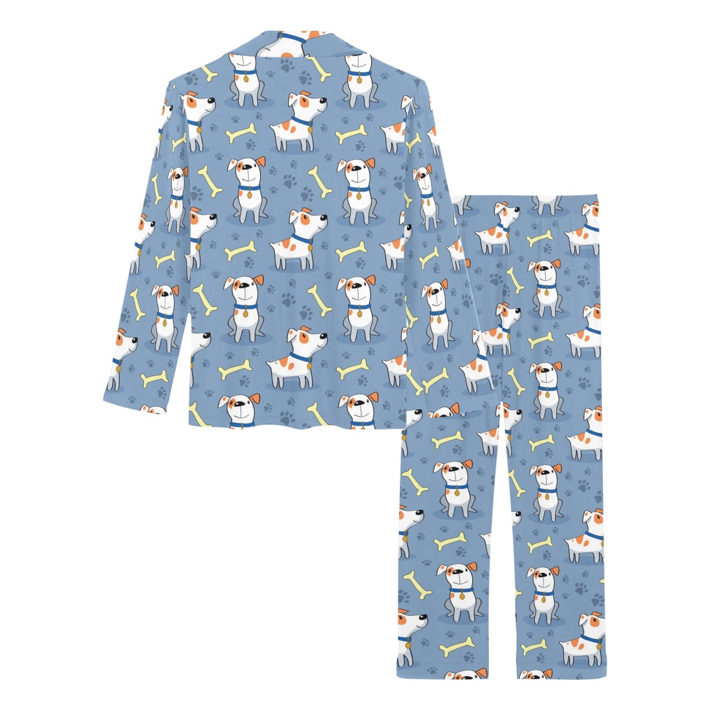 Bull Terriers Pattern Print Design 04 Women's Long Pajama Set