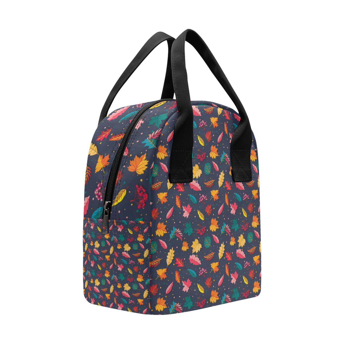 Elm Leave Colorful Print Pattern Insulated Lunch Bag