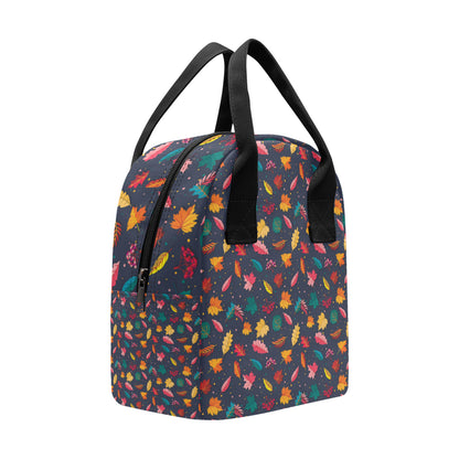 Elm Leave Colorful Print Pattern Insulated Lunch Bag