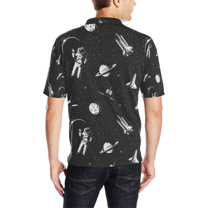 Space Pattern Men Polo Shirt