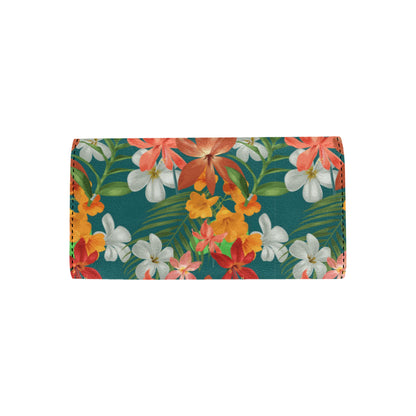 Amaryllis Pattern Print Design AL06 Women's Trifold Wallet