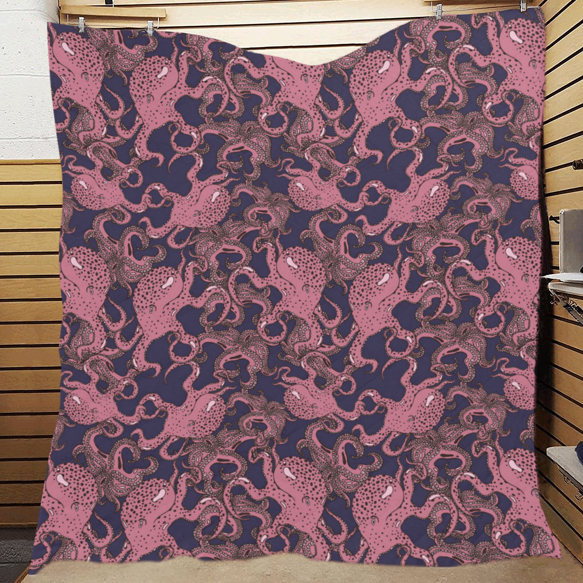 Octopus Pattern Print Design A03 Premium Quilt