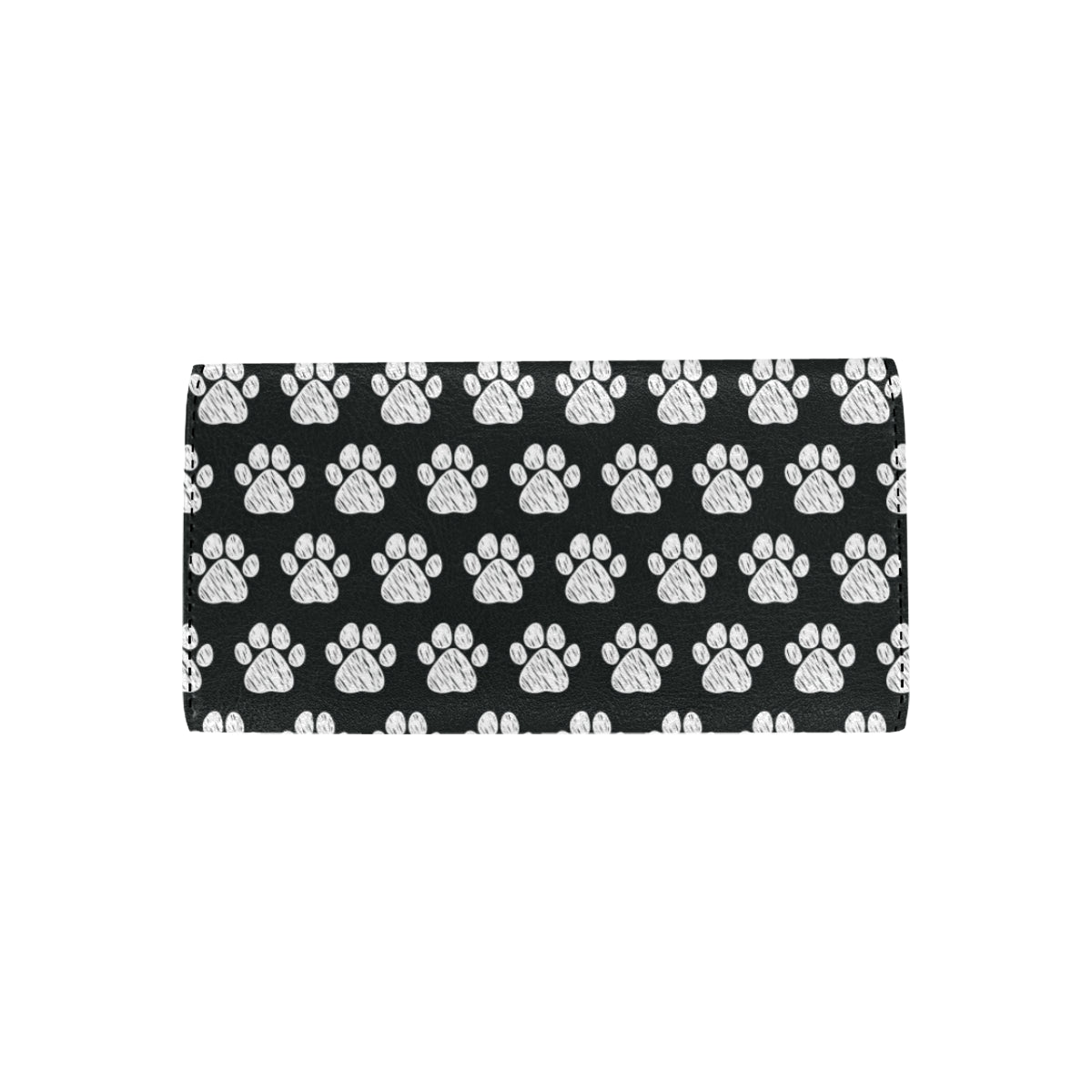 Paw Pattern Print Design A02 Women's Trifold Wallet