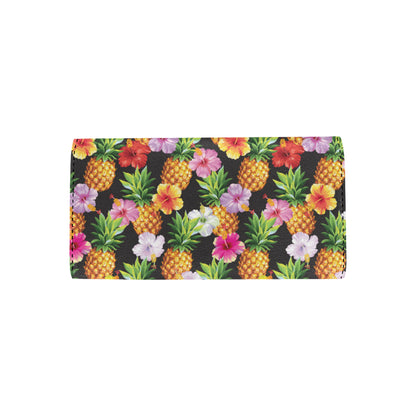 Pineapple Hibiscus Women's Trifold Wallet