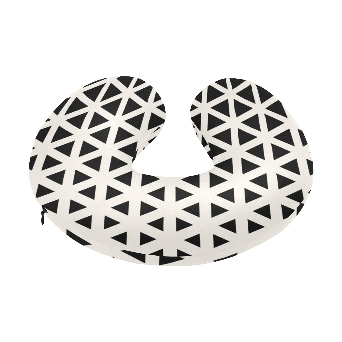 Geometric Black White Pattern Print Design 03 U-Shaped Travel Neck Pillow