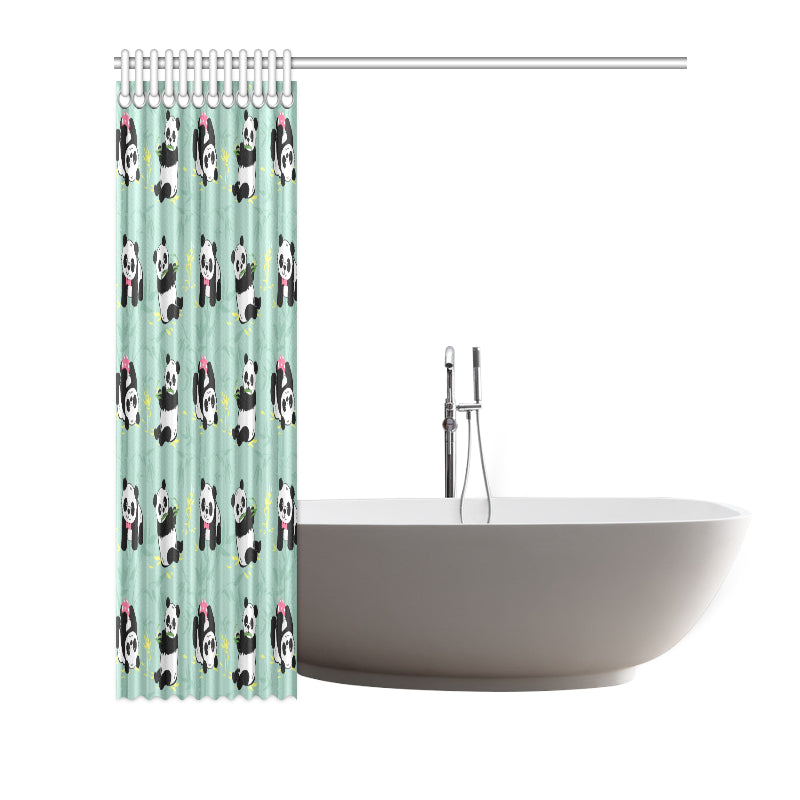 Panda Pattern Print Design A05 Shower Curtain
