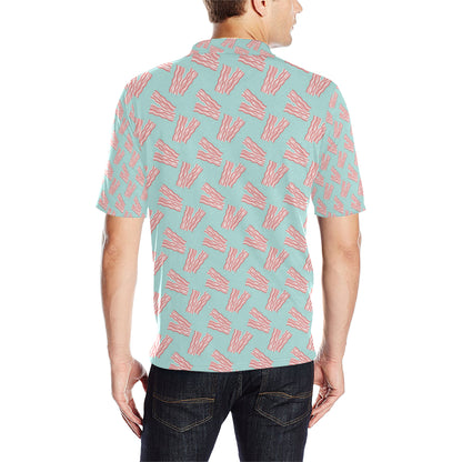 Bacon Pattern Print Design 04 Men Polo Shirt