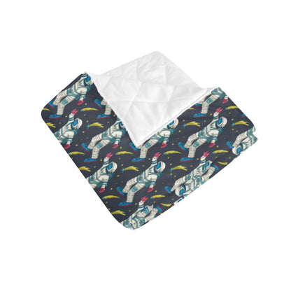 Astronaut Pattern Print Design 04 Premium Quilt